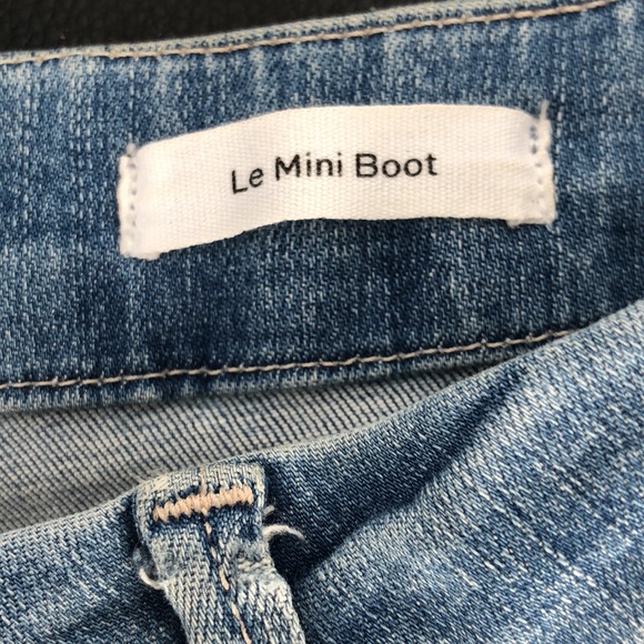 FRAME Denim Medium Wash Le Mini Boot Released-hem Cropped Jeans in Stowe Size 30 - Picture 9 of 11